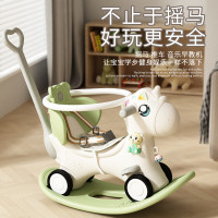 搖搖馬木馬兒童搖馬嬰兒寶寶霤霤車二合一周嵗生日禮物玩具小搖馬