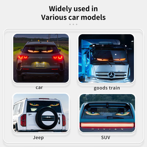 新款 惡魔眼LED柔性屏汽車內飾燈卡車車窗裝飾燈個性化通用