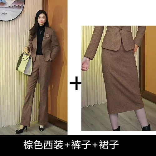 小西裝外套西裝套裝夏女感兩件套收腰商務通勤