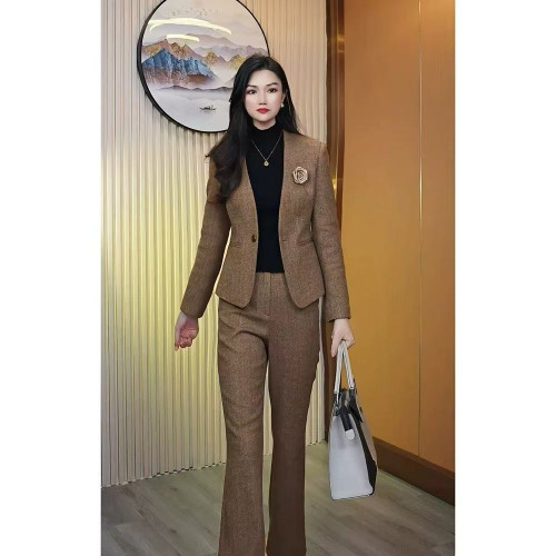 小西裝外套西裝套裝夏女感兩件套收腰商務通勤