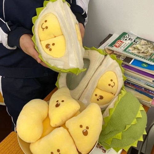 抖音同款毛絨榴蓮玩偶解壓玩具可撕拉節日禮品創意其它蘇綉客廳