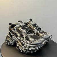 做舊2024秋款新品透氣網面老爹鞋情侶增高輪胎鞋厚底復古鞋2383