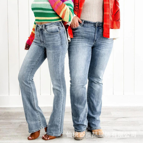 高彈收腹修身牛仔褲 Tummy Control Bootcut Jeans