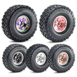 1.9寸攀爬車 金屬輪轂輪胎1/10 TRX4 90046 SCX10輪胎1.9輪轂D262