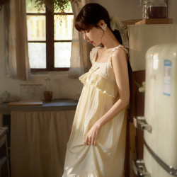 吊帶睡裙女夏季甜美可愛薄款少女睡衣純棉夏款大碼家居服