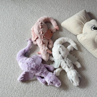 英國JE紫龍白龍粉龍毛絨玩具公仔恐龍毛絨玩具新品公仔玩偶