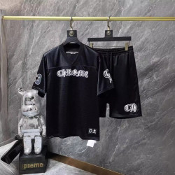 新款正確版Chrome Hearts 克羅伈T恤梵文圓領T花臂冰球服套裝