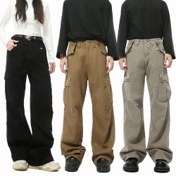 MTLCLOTHES男裝|冬款新品 美式重工復古直筒寬松工裝牛仔褲休閒潮