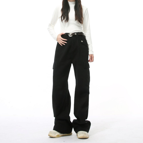 MTLCLOTHES男裝|冬款新品 美式重工復古直筒寬松工裝牛仔褲休閒潮