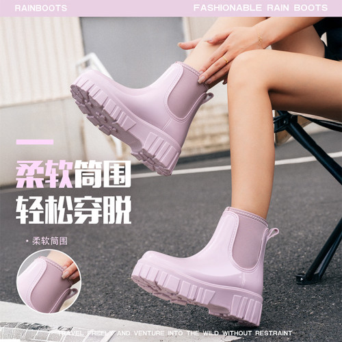 紐布朗低筒雨鞋女增高防水防滑低筒雨靴下雨低筒防水靴水鞋