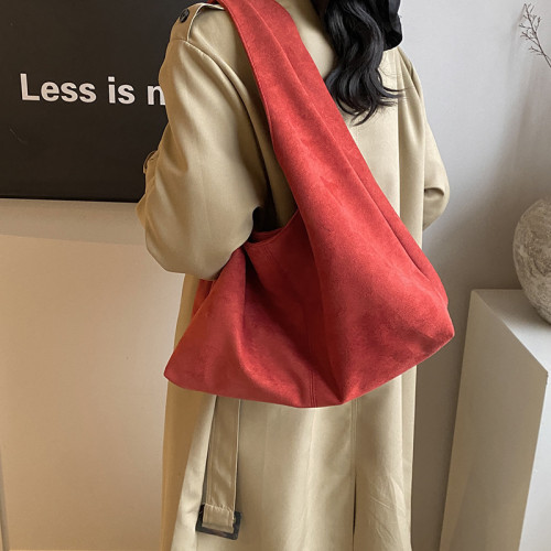 2024新款秋冬大容量單肩包復古磨砂大包包女美拉德上班通勤托特包