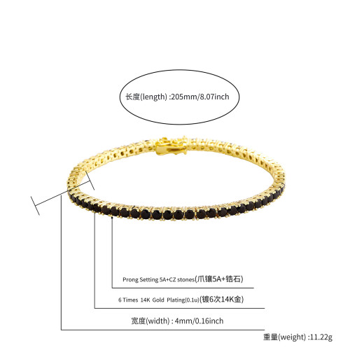 歐美爆款3-5mm彩鑽密鑲滿鋯石嘻哈個性男士手鏈項鍊飾品