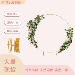 圓形氣球拱門支架戶外婚禮拱門鐵藝圓環婚慶道具擺件