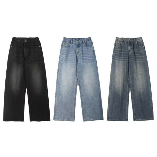 美式街頭男裝|四季款新品 韓版直筒水洗牛仔褲寬松ins潮