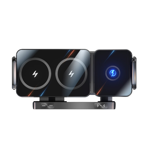 新款摺疊螢幕車用手機支架無線快充汽車內飾通用無線充手機汽車用品