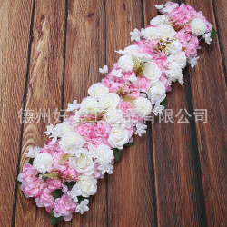 跨境熱銷倣真花排地排花桌花迎賓花婚禮拱門裝飾排花倣真花排