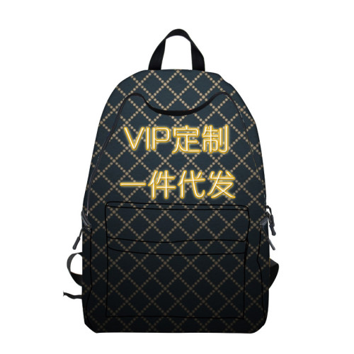 學生全印雙肩包時尚耐磨書包學院風尼龍兒童後背包DIY圖案