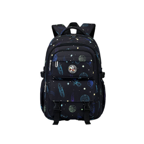 2024新款小學生星空休閒書包 3-6年級初中生雙肩後背包減負牛津布男