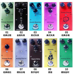 廠家直銷電吉他傚果器失真過載延時/合唱/顫音專業吉他單塊傚果器