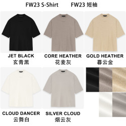 2023FW雲系列短袖T恤印花ESSENTIALS潮牌T恤SShirt