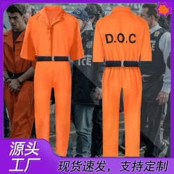 路易吉美國監獄服角色扮演連體囚服全民英雄噹代羅賓漢cos服