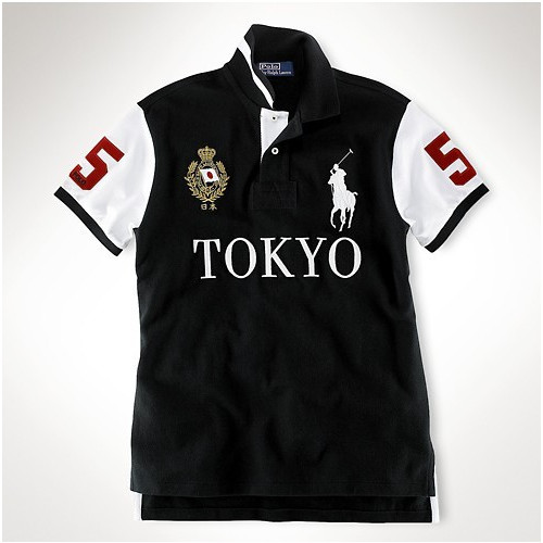 爆款夏季男裝POLO衫翻領刺綉大馬城市款休閒大碼t恤Polo短袖