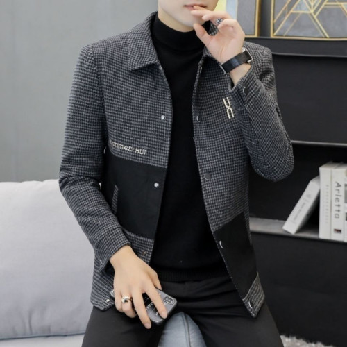 新款男士翻領韓版休閒潮流帥氣薄款簡約百搭高級感夾克男外套秋季