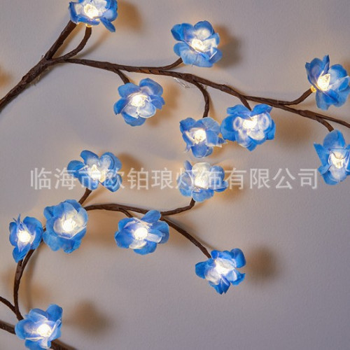 新品LED樹枝燈藤條燈櫻花氛圍室內裝飾造型燈可彎曲彩燈串