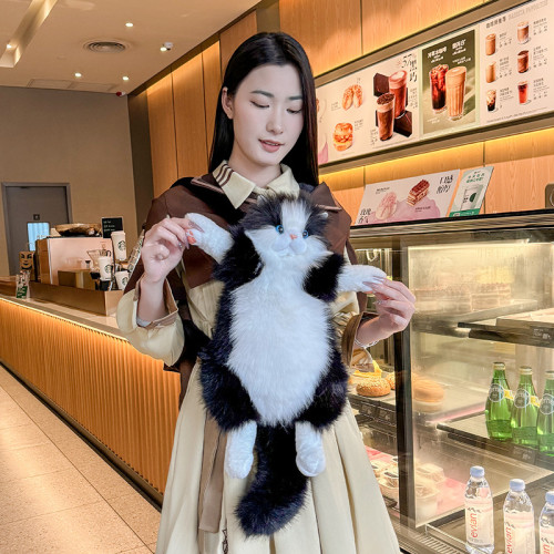 公仔毛絨布娃娃玩具生日女爆款抖音同款仿真布偶貓後背包小胖貓咪包