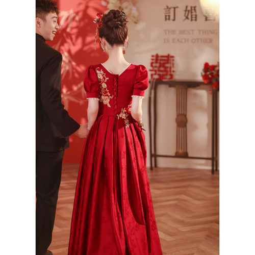 敬酒服新娘2025新款夏季紅色結婚新中式出閣訂婚宴禮服裙女高級感