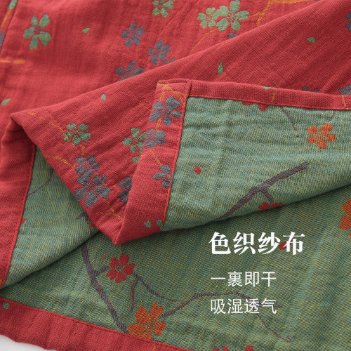 25款春夏薄款純棉紗布浴袍睡袍睡衣家居服女士日式提花睡裙浴衣