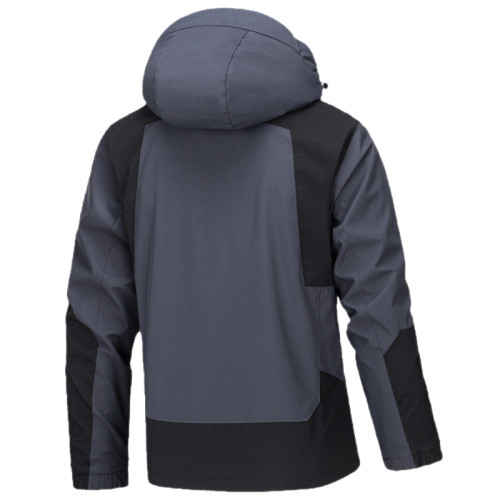 歐碼沖鋒衣男夾克薄款戶外防風防水連帽情侶登山服外套