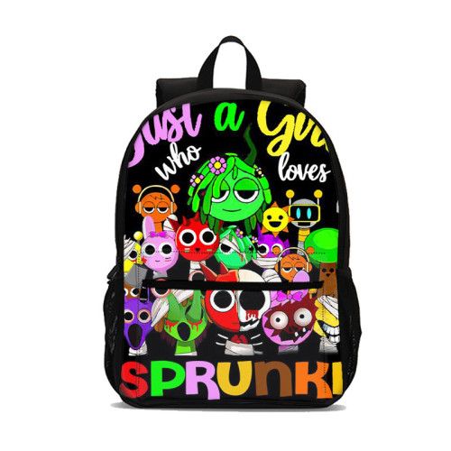 Sprunki 節奏盒子 遊戯貼袋雙肩後背包 學生書包電腦包