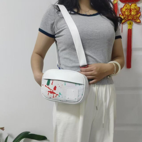 潮牌休閒通勤單肩包簡約時尚PU男士斜後背包潮牌百搭大容量手機包