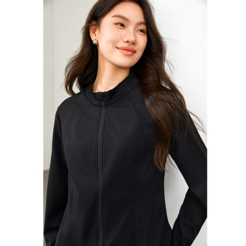 【假日運動風修身顯瘦瑜伽服短款外套】纖莉秀大碼女裝胖mm春新款
