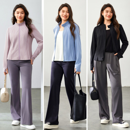 【假日運動風修身顯瘦瑜伽服短款外套】纖莉秀大碼女裝胖mm春新款