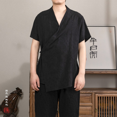 新中式開衫系帶斜襟不規則改良漢服