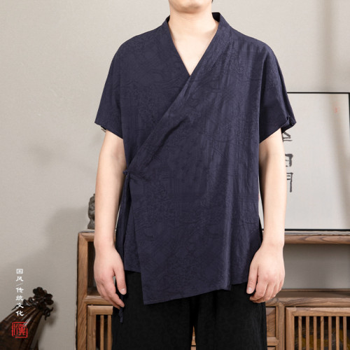 新中式開衫系帶斜襟不規則改良漢服