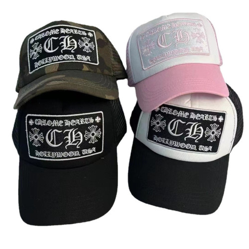Chrome hearts 美式潮牌新款情侶夏季trucker cap 遮陽帽