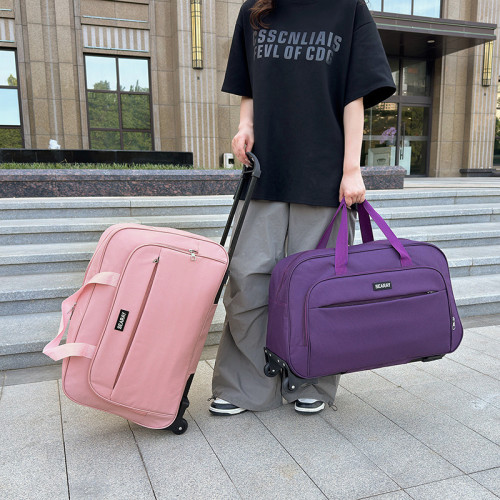 拉桿包旅遊男女手提旅行袋大容量行李包登機箱包可折曡短途旅行包