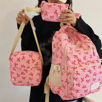 新款ins三件套包女大學生書包大容量後後背包休閒旅遊時尚百搭雙肩包