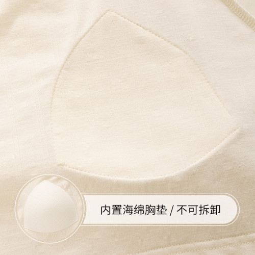 帶胸墊睡裙女夏季純棉可愛公主風睡衣長裙甜美少女連衣裙