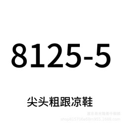 尖頭粗跟女涼鞋 大碼加寬加肥女鞋414243 31 32 33 【 8125-5】