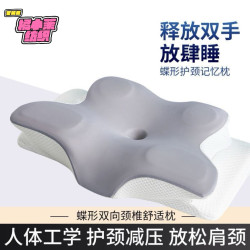 護頸枕枕頭帶枕套一套裝慢迴彈記憶枕枕芯深睡眠頸椎枕記憶棉枕頭