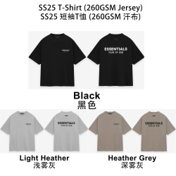 25SS 24FW 短袖T恤 燙花ESSENTIALS潮牌T恤SShirt