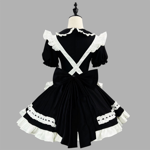 新款 黑白可愛軟妹女僕lolita連衣裙女傭服軟妹咖啡廳二次元