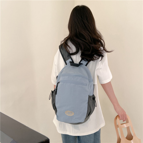 書包女大學生2025新款韓版簡約百搭復古輕便旅行休閒雙肩包潮