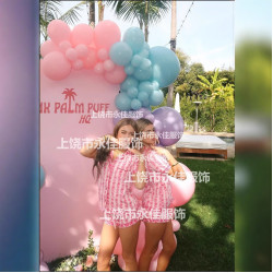 Pink Palm Pajamas in Twilight家居服套裝