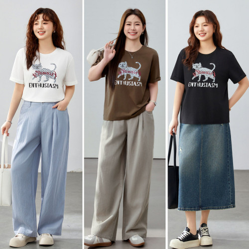 【休閒慵懶風舒適日常兩件套裝】纖莉秀大碼女裝胖mm2025春裝新款