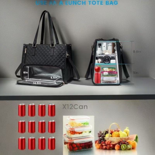 新品Teilige Lunch-Tragetasche 女士保溫午餐盒女斜背電腦包